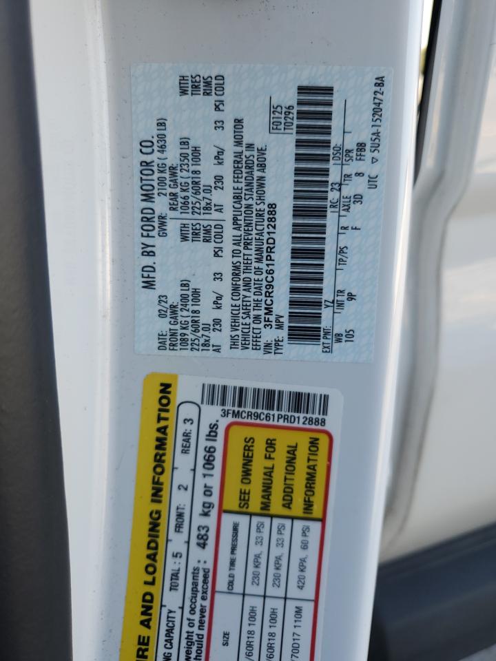 2023 Ford Bronco Sport Outer Banks VIN: 3FMCR9C61PRD12888 Lot: 81600455