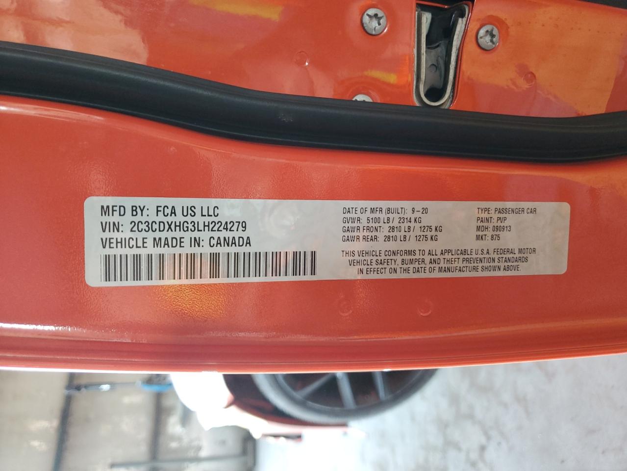 2020 Dodge Charger Gt VIN: 2C3CDXHG3LH224279 Lot: 84213445