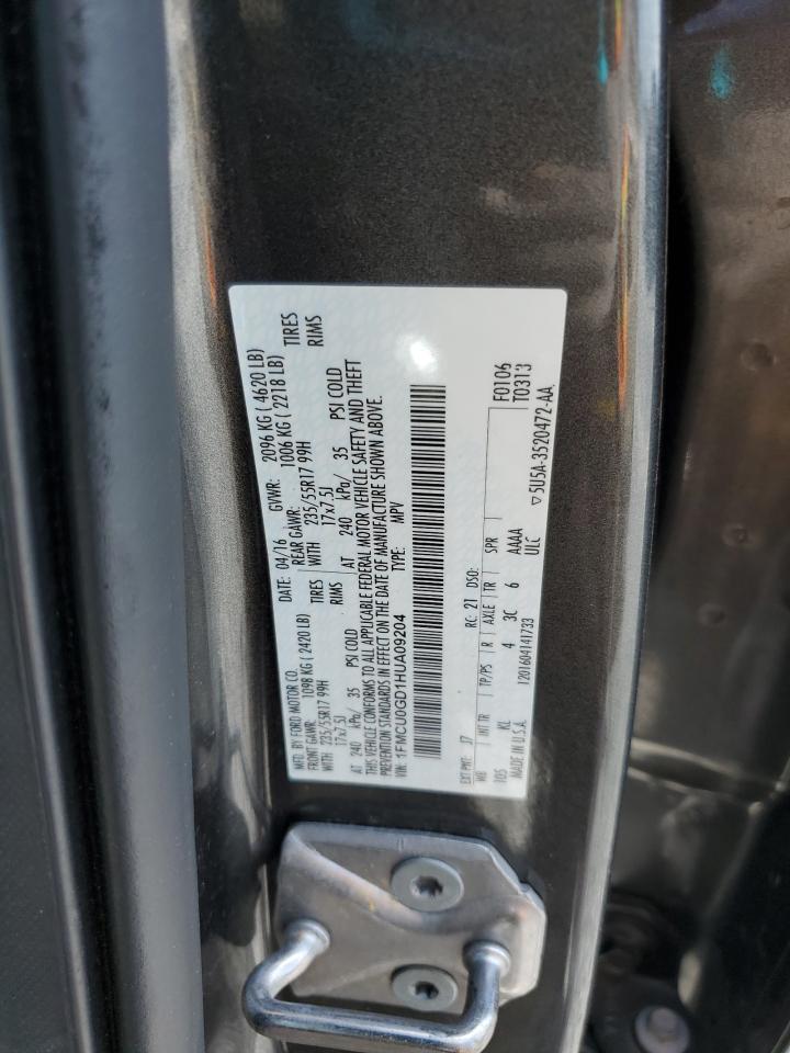 2017 Ford Escape Se VIN: 1FMCU0GD1HUA09204 Lot: 80657675