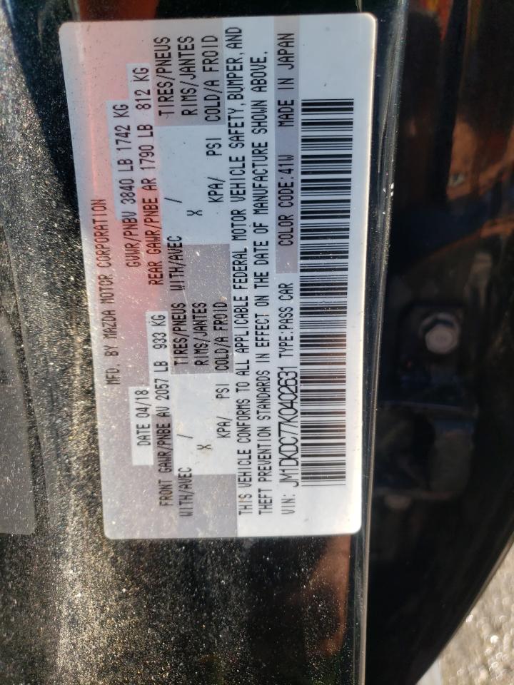 2019 Mazda Cx-3 Touring VIN: JM1DKDC77K0402631 Lot: 80561365