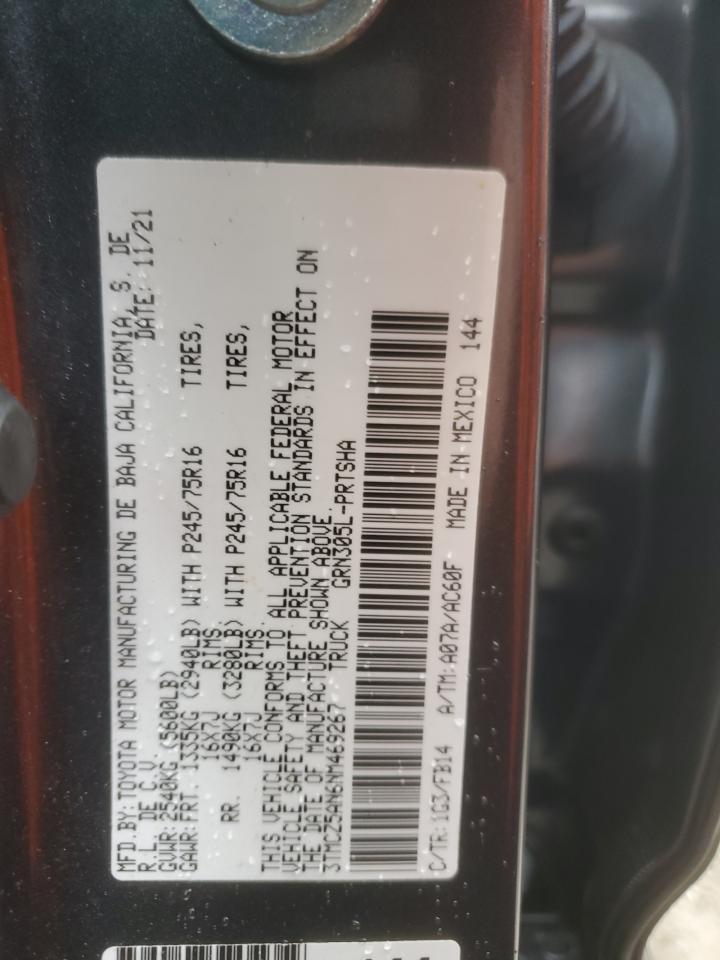 2022 Toyota Tacoma Double Cab VIN: 3TMCZ5AN6NM469267 Lot: 81860705