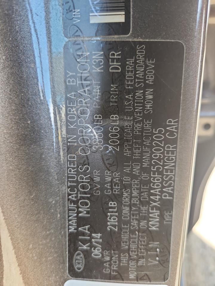 2015 Kia Forte Lx VIN: KNAFX4A66F5290205 Lot: 81835115