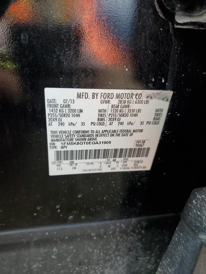 2014 Ford Explorer Sport VIN: 1FM5K8GT0EGA31905 Lot: 82147905