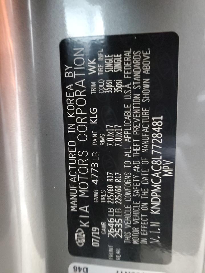 2020 Kia Sportage Lx VIN: KNDPMCAC8L7728481 Lot: 82073715