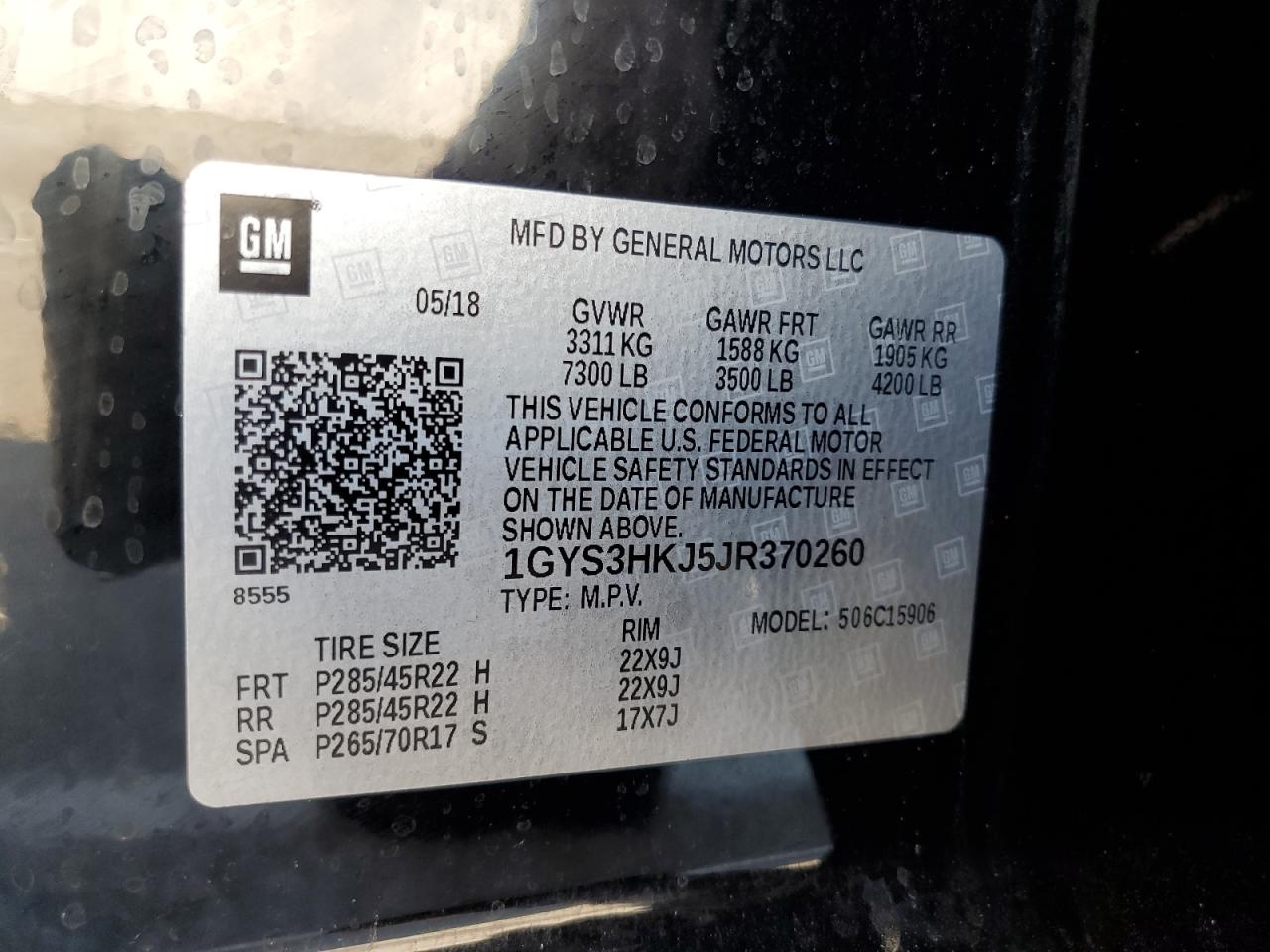 2018 Cadillac Escalade Esv Luxury VIN: 1GYS3HKJ5JR370260 Lot: 81817915