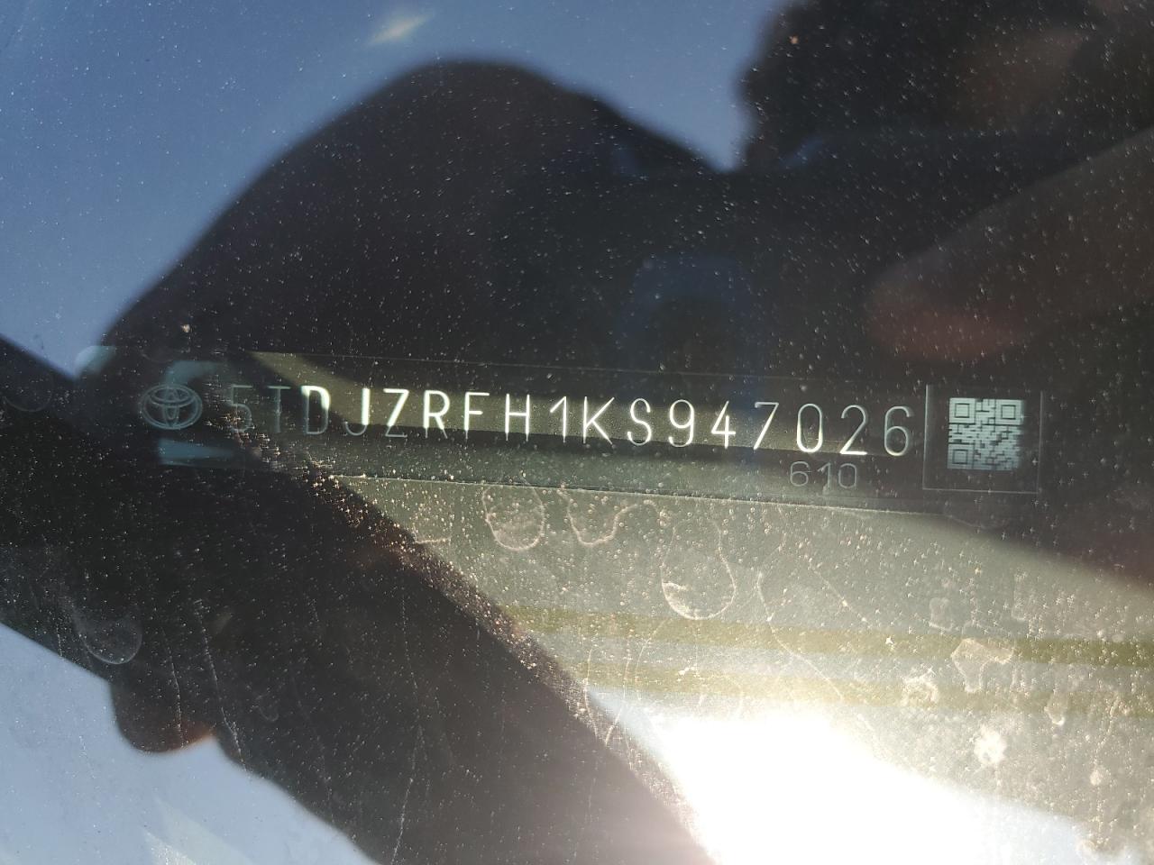 2019 Toyota Highlander Se VIN: 5TDJZRFH1KS947026 Lot: 80410395