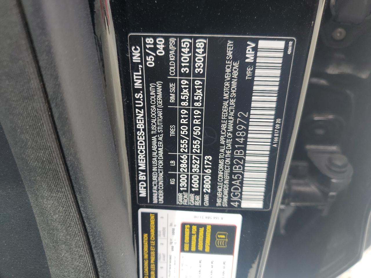 2018 Mercedes-Benz Gle 350 VIN: 4JGDA5JB2JB148972 Lot: 84002465