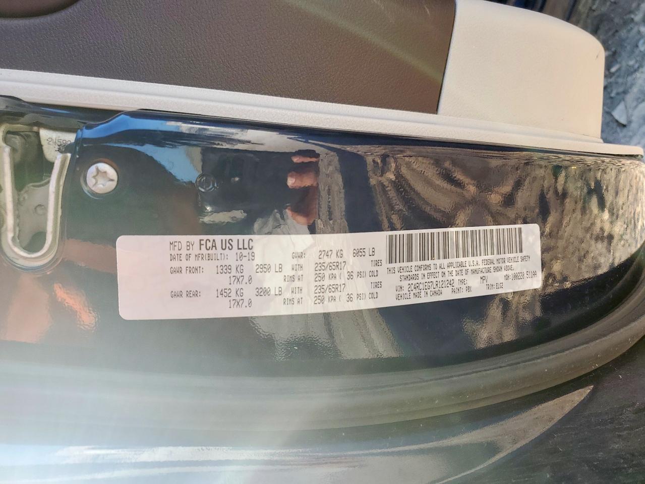 2020 Chrysler Pacifica Touring L Plus VIN: 2C4RC1EG7LR121242 Lot: 80380485