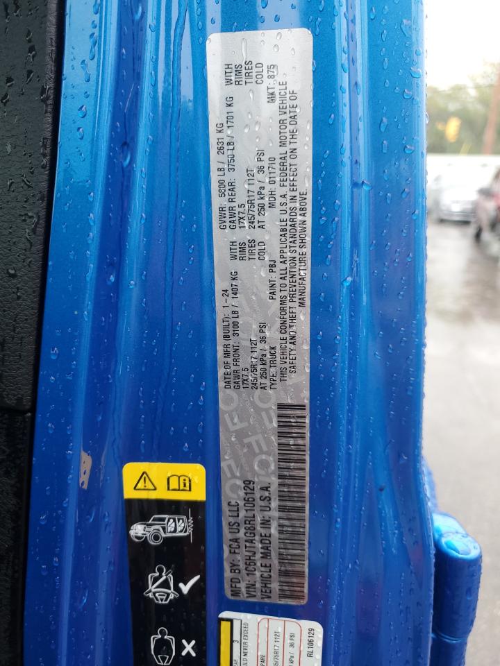 2024 Jeep Gladiator Sport VIN: 1C6HJTAG8RL106129 Lot: 81694175