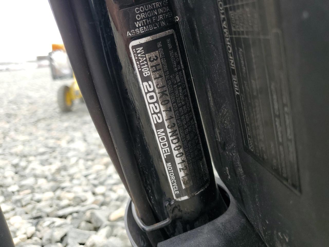 2022 Honda Nva110 B VIN: 3H1JK0713ND001219 Lot: 83860745