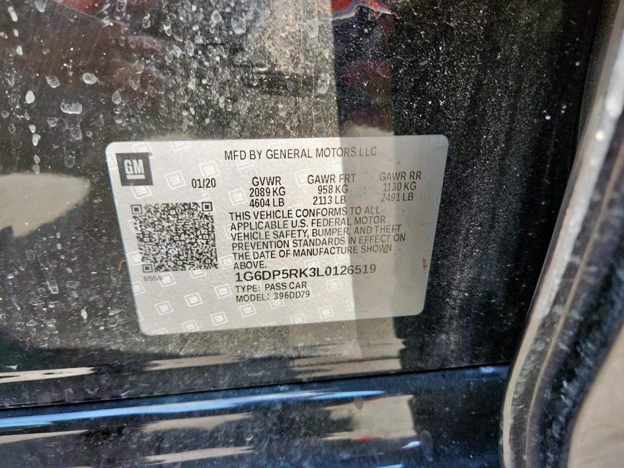 2020 Cadillac Ct5 Sport VIN: 1G6DP5RK3L0126519 Lot: 81080835