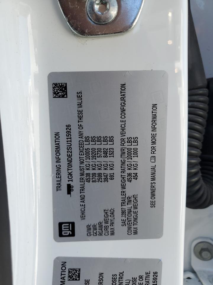 2025 GMC Hummer Suv 2X VIN: 1GKT0NDE2SU115926 Lot: 80920765