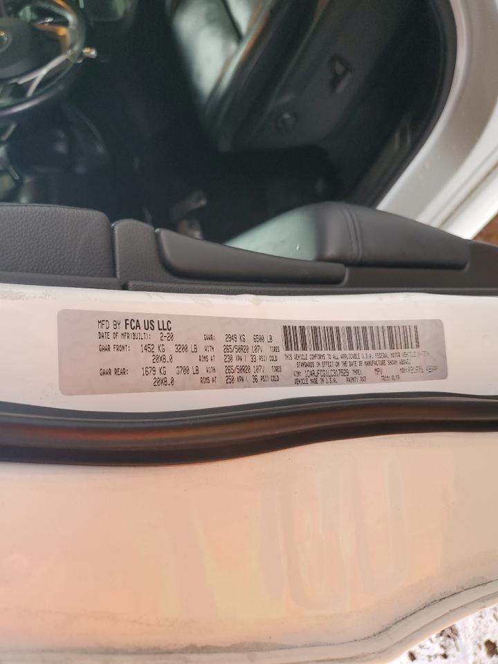 2020 Jeep Grand Cherokee Overland VIN: 1C4RJFCG1LC317529 Lot: 84057855