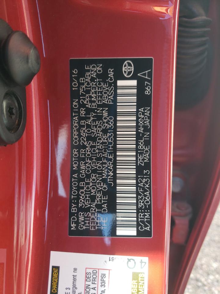 2017 Toyota Corolla Im VIN: JTNKARJE1HJ531360 Lot: 84453585