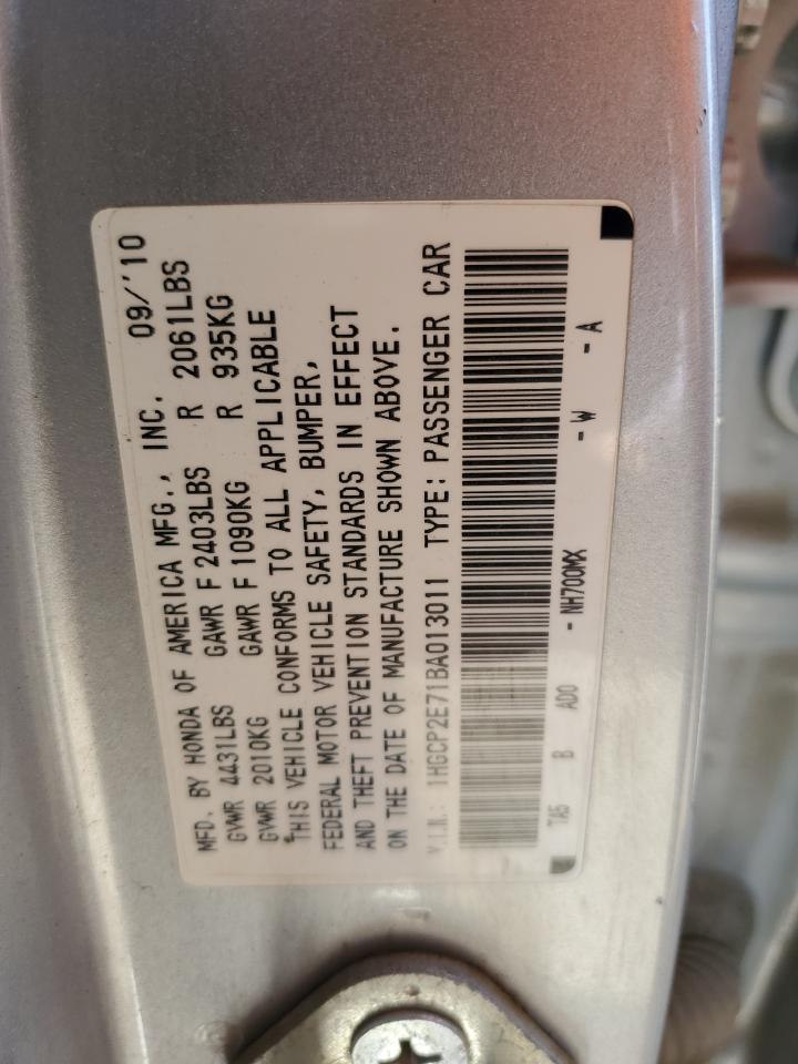 2011 Honda Accord Ex VIN: 1HGCP2E71BA013011 Lot: 80523625