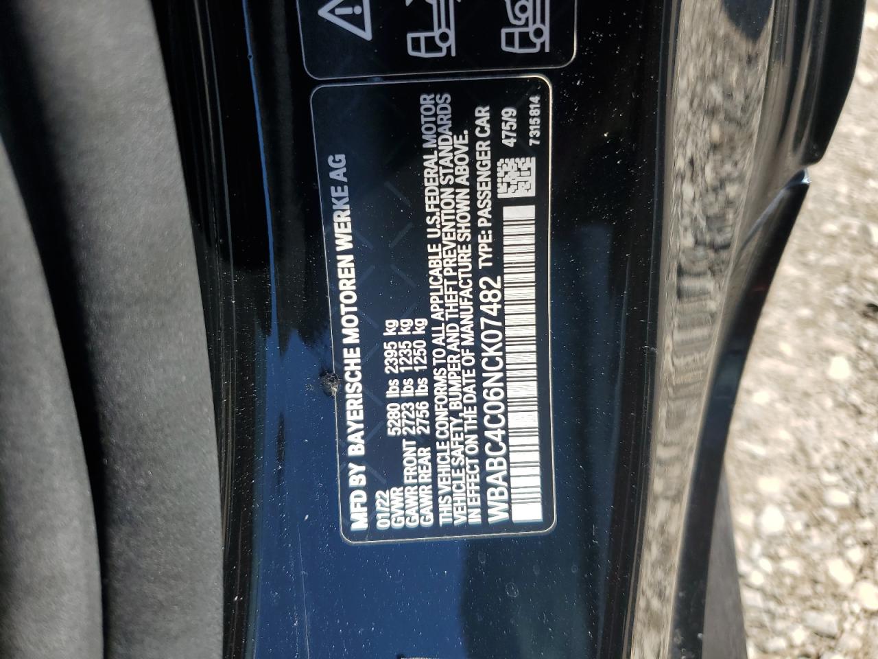 2022 BMW M850Xi VIN: WBABC4C06NCK07482 Lot: 71518775