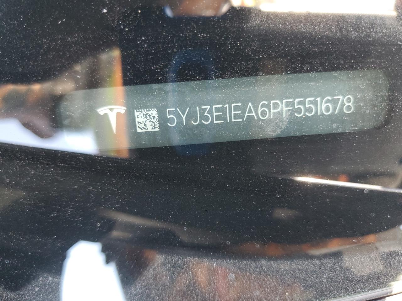 2023 Tesla Model 3 VIN: 5YJ3E1EA6PF551678 Lot: 82090655