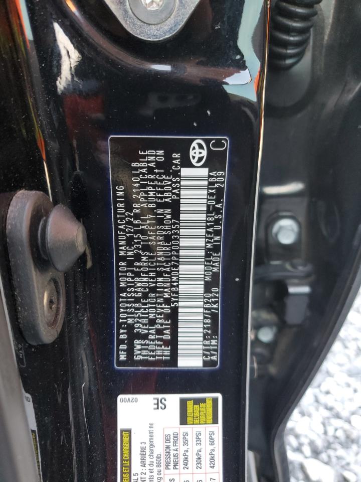 2023 Toyota Corolla Le VIN: 5YFB4MDE7PP003357 Lot: 81568145
