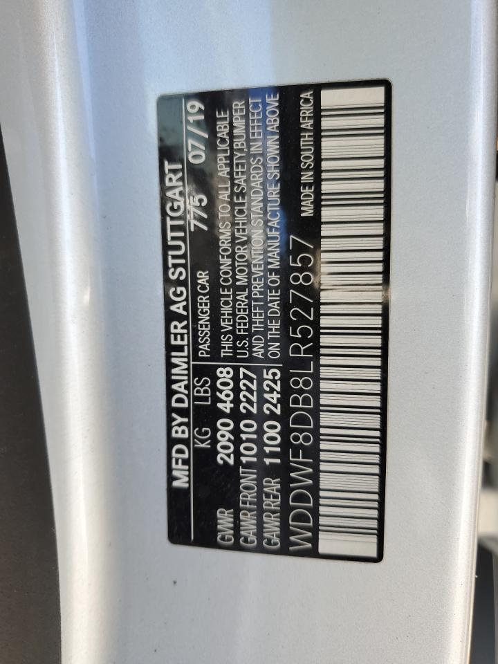 2020 Mercedes-Benz C 300 VIN: WDDWF8DB8LR527857 Lot: 71503065