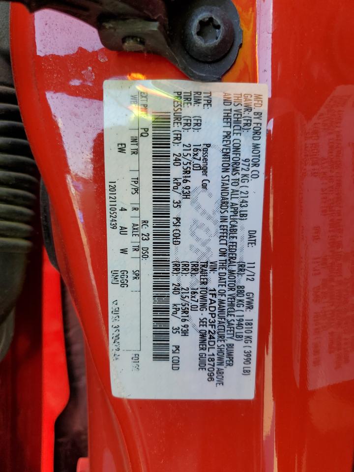 2013 Ford Focus Se VIN: 1FADP3F24DL187096 Lot: 81232845