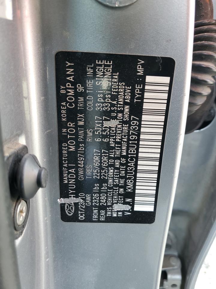 2011 Hyundai Tucson Gls VIN: KM8JU3AC1BU197397 Lot: 81432015