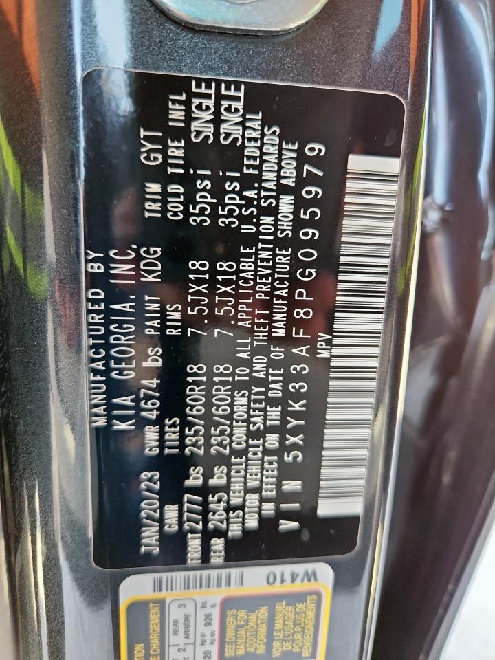 2023 Kia Sportage Ex VIN: 5XYK33AF8PG095979 Lot: 71423245