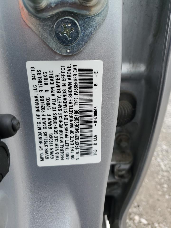 2013 Honda Civic Ex VIN: 19XFB2F84DE235186 Lot: 81410315