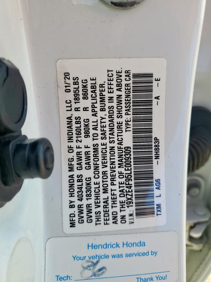 2020 Honda Insight Touring VIN: 19XZE4F95LE009309 Lot: 80675465