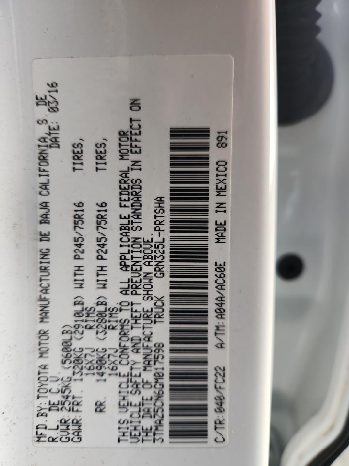 2016 Toyota Tacoma Double Cab VIN: 3TMAZ5CN6GM017598 Lot: 71844135