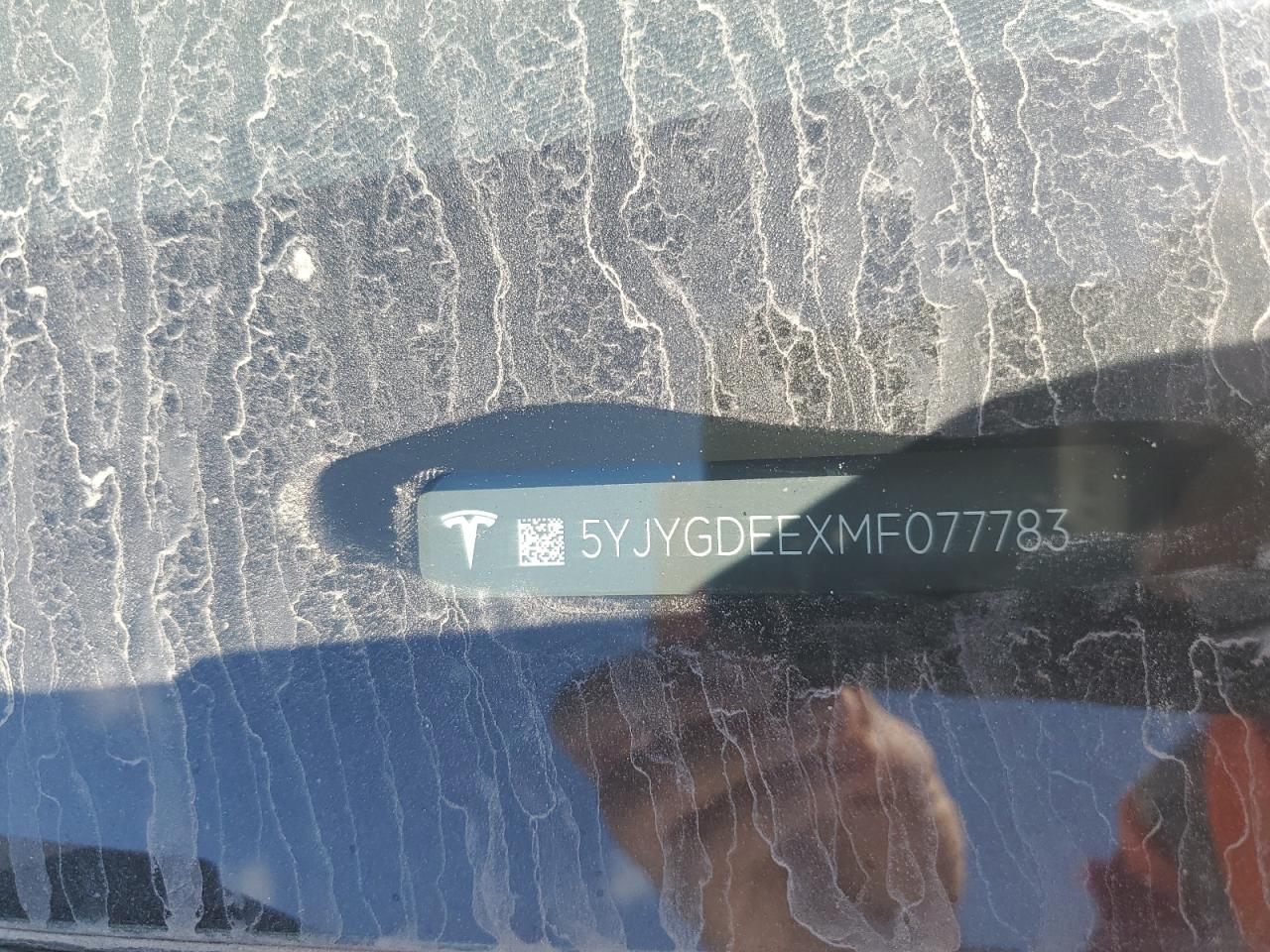 2021 Tesla Model Y VIN: 5YJYGDEEXMF077783 Lot: 70206405