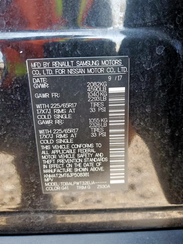 2018 Nissan Rogue S VIN: KNMAT2MT6JP508381 Lot: 80129825