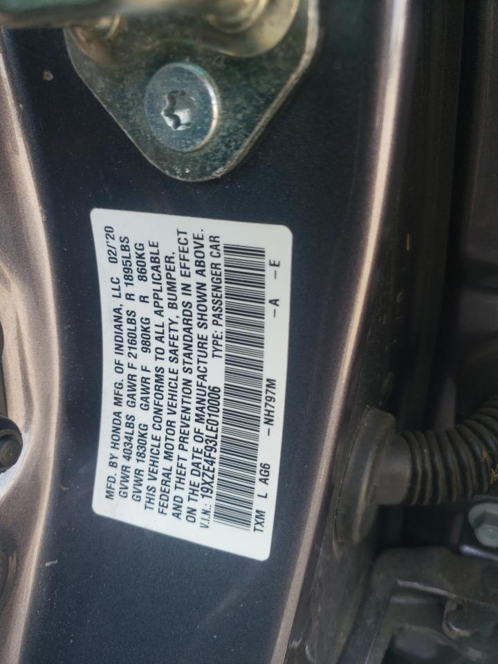 2020 Honda Insight Touring VIN: 19XZE4F93LE010006 Lot: 71434145