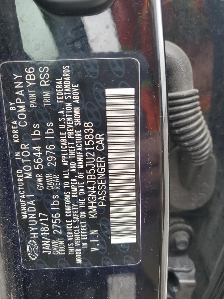 2018 Genesis G80 Sport VIN: KMHGN4JB5JU215838 Lot: 82127375