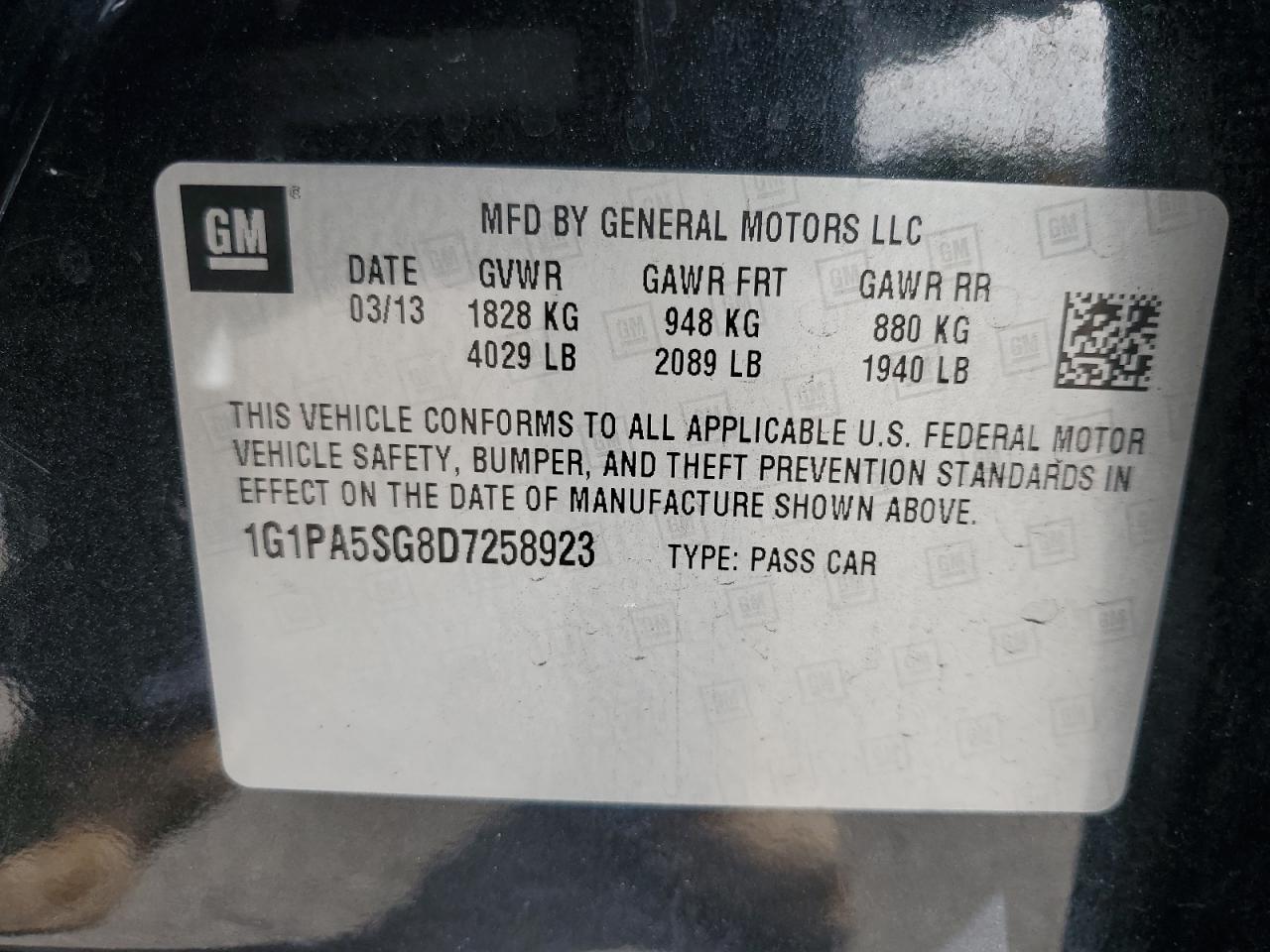 2013 Chevrolet Volt VIN: 1G1RH6E41DU127006 Lot: 80841565