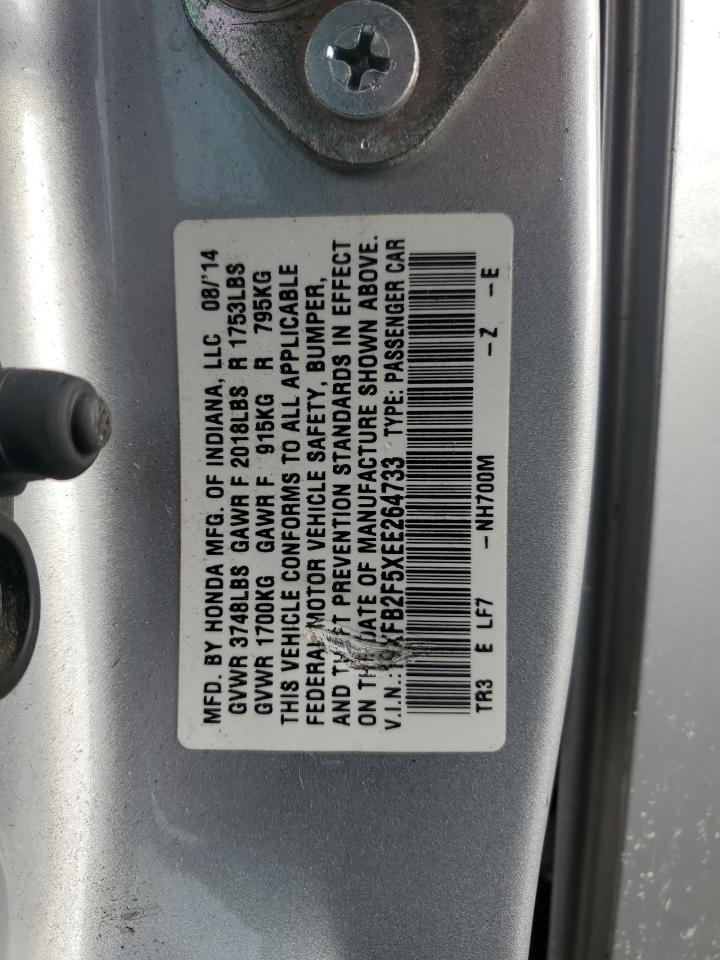 2014 Honda Civic Lx VIN: 19XFB2F5XEE264733 Lot: 81811245