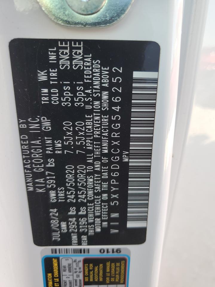 2024 Kia Telluride S VIN: 5XYP6DGCXRG546252 Lot: 84397115