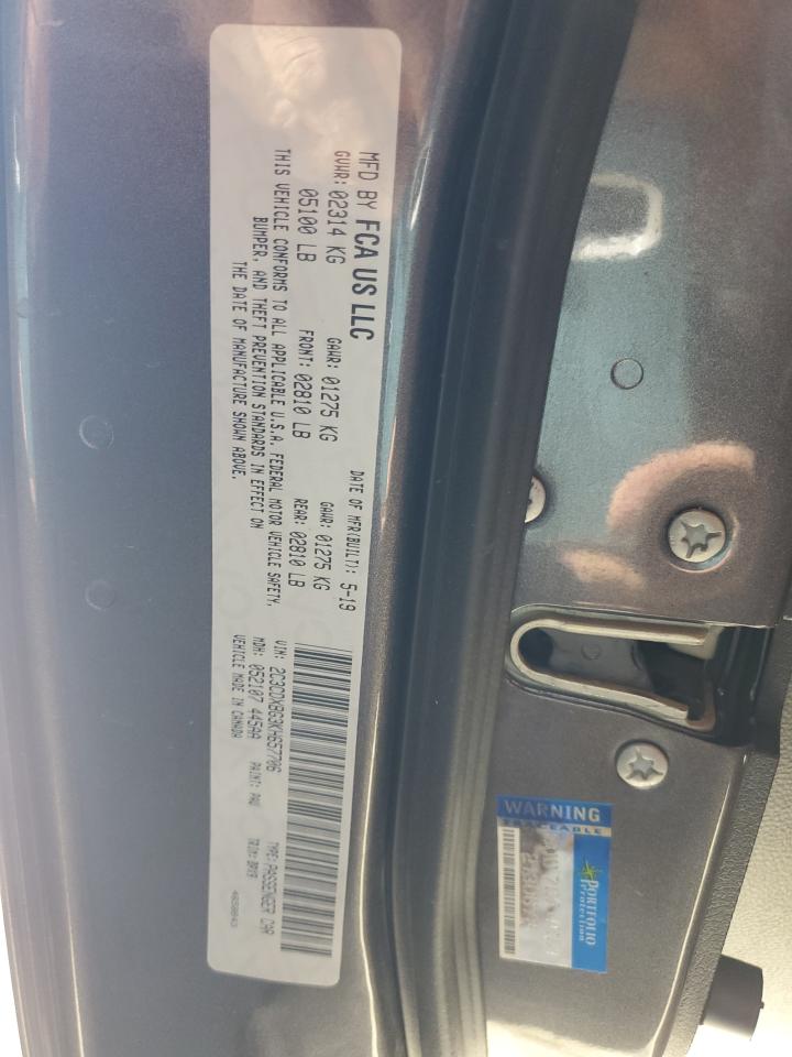 2019 Dodge Charger Sxt VIN: 2C3CDXBG3KH657706 Lot: 81155555