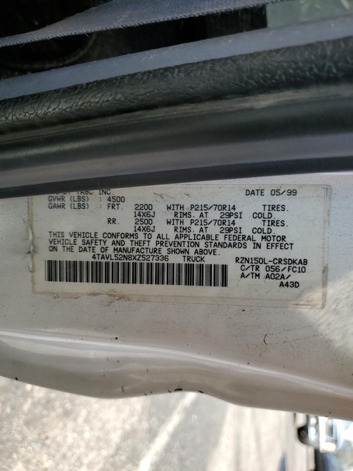 1999 Toyota Tacoma Xtracab VIN: 4TAVL52N8XZ527336 Lot: 80557055