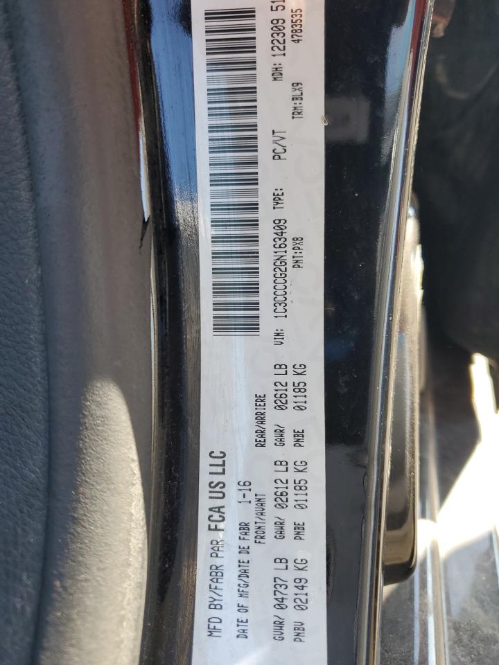 2016 Chrysler 200 C VIN: 1C3CCCCG2GN163409 Lot: 81373155