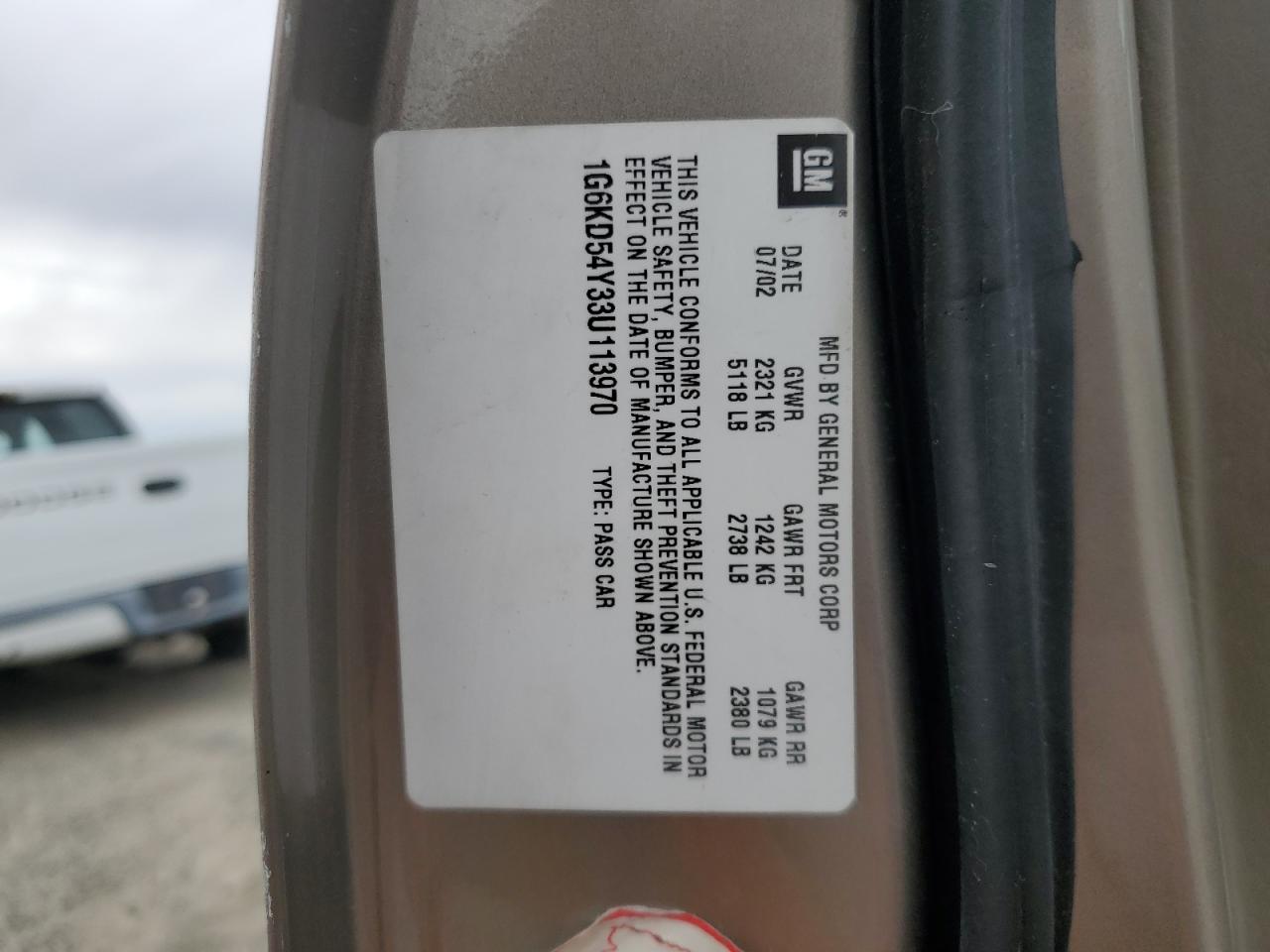 2003 Cadillac Deville VIN: 1G6KD54Y33U113970 Lot: 82086055