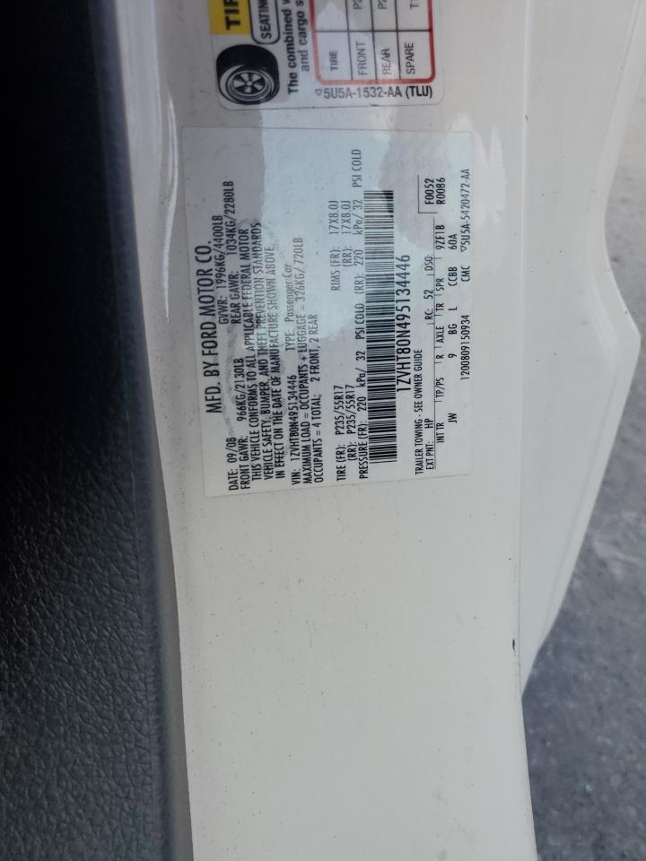 2009 Ford Mustang VIN: 1ZVHT80N495134446 Lot: 83821315