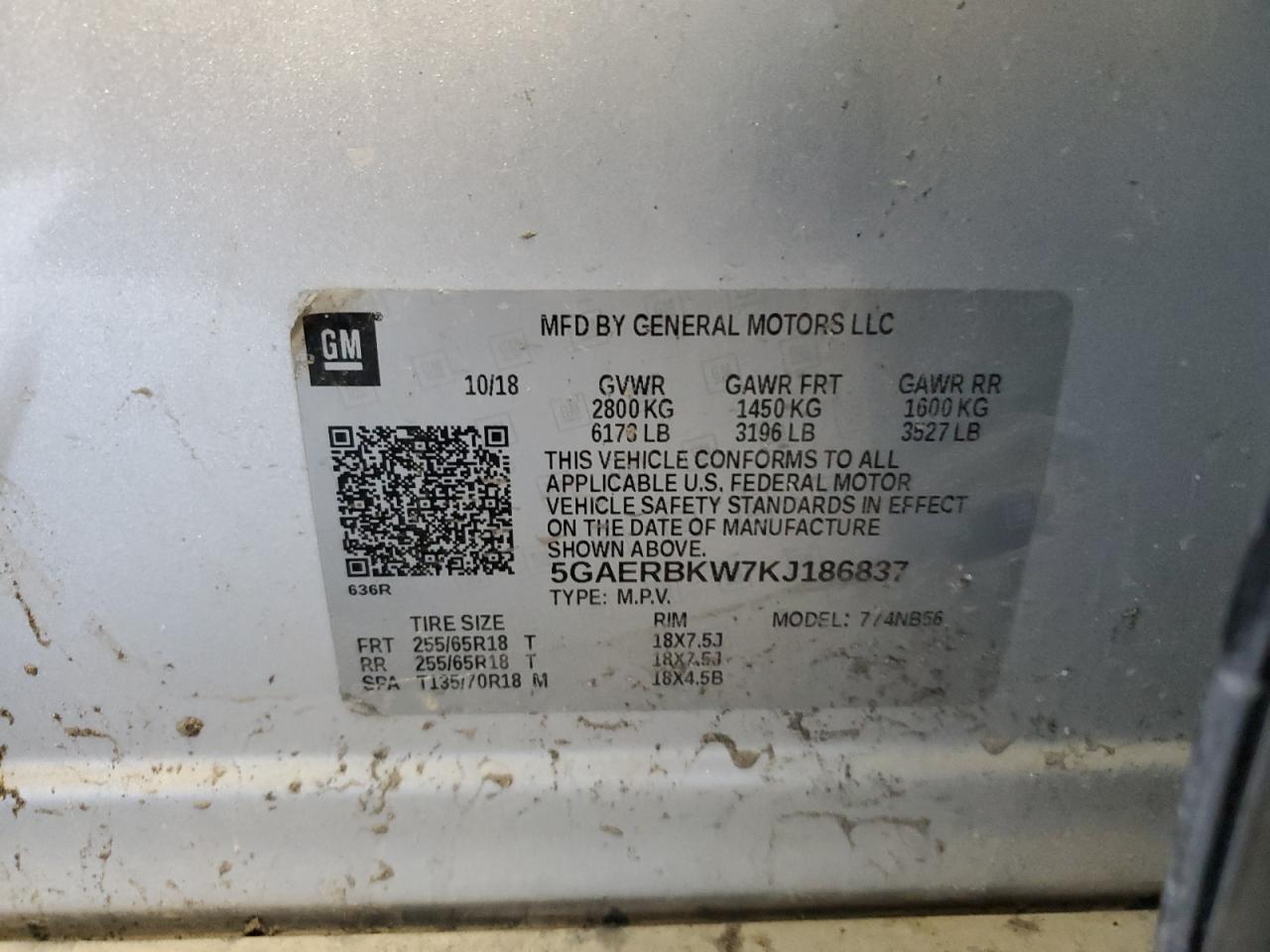 2019 Buick Enclave Essence VIN: 5GAERBKW7KJ186837 Lot: 84056965