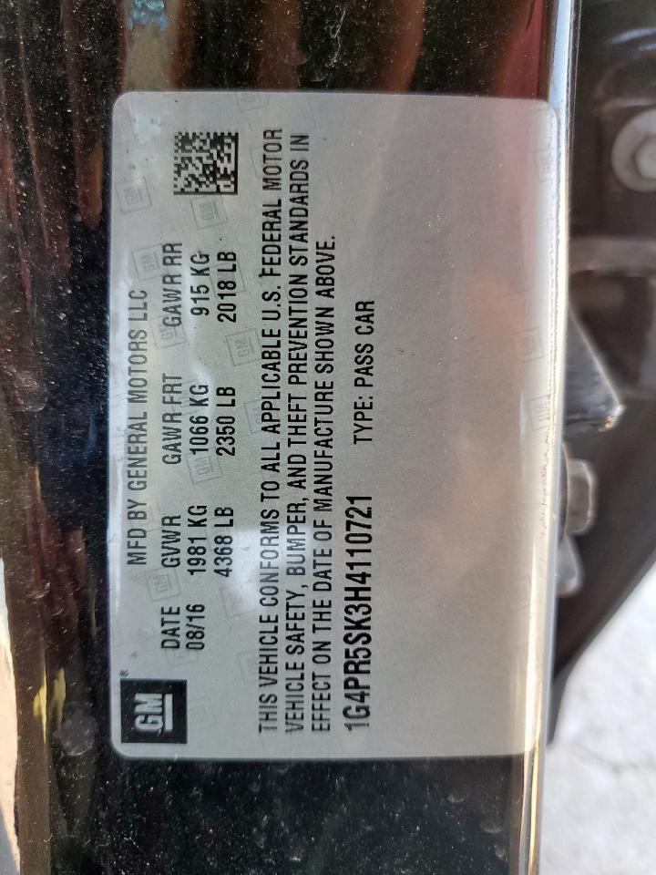 2017 Buick Verano Sport Touring VIN: 1G4PR5SK3H4110721 Lot: 71502795