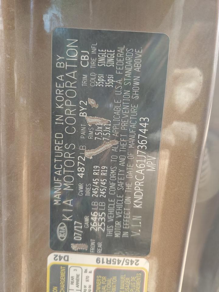 2018 Kia Sportage Sx VIN: KNDPRCA61J7367443 Lot: 81635875