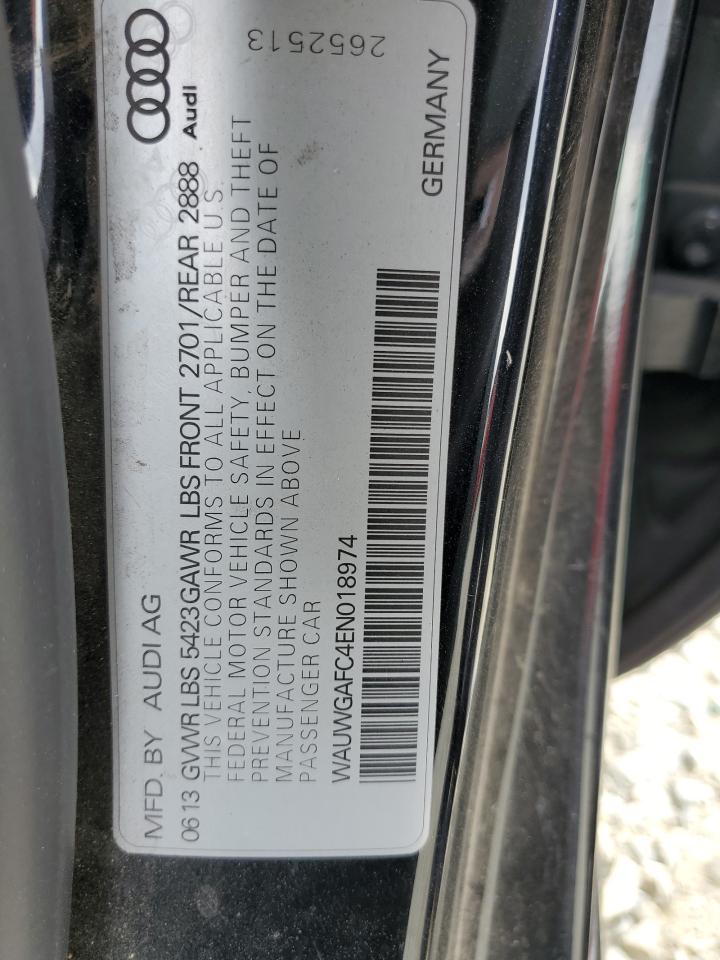 2014 Audi A7 Premium Plus VIN: WAUWGAFC4EN018974 Lot: 71933825