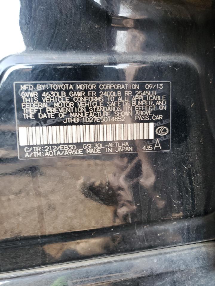 2014 Lexus Is 250 VIN: JTHBF1D27E5014852 Lot: 80203795