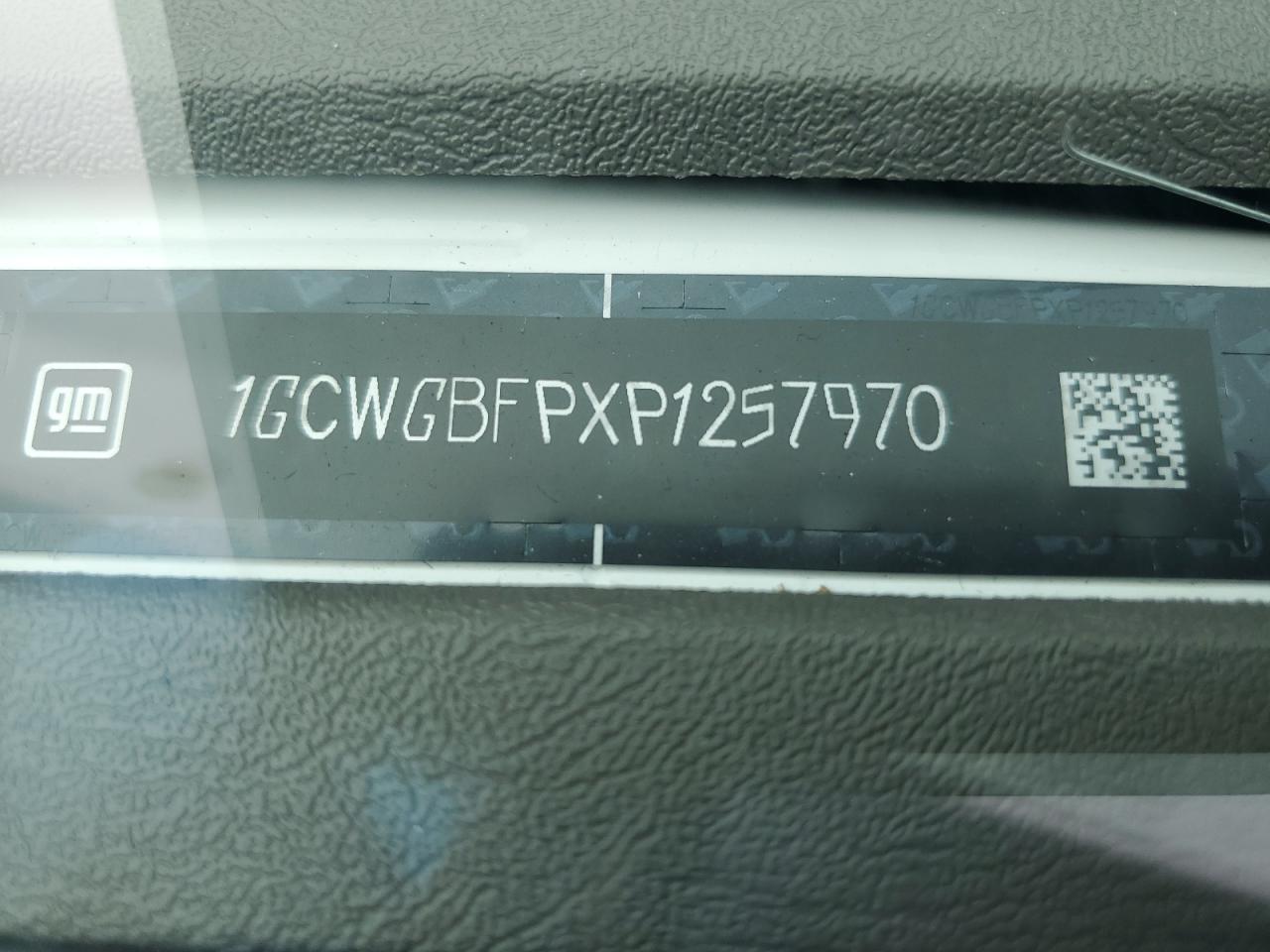 2023 Chevrolet Express G2500 VIN: 1GCWGBFPXP1257970 Lot: 82129925