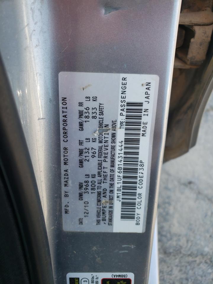 2011 Mazda 3 I VIN: JM1BL1UF6B1431444 Lot: 71454075