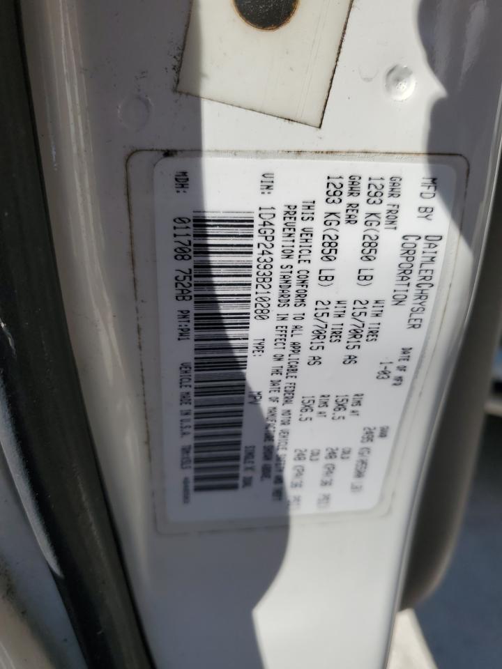 2003 Dodge Grand Caravan Se VIN: 1D4GP24393B210280 Lot: 70025055