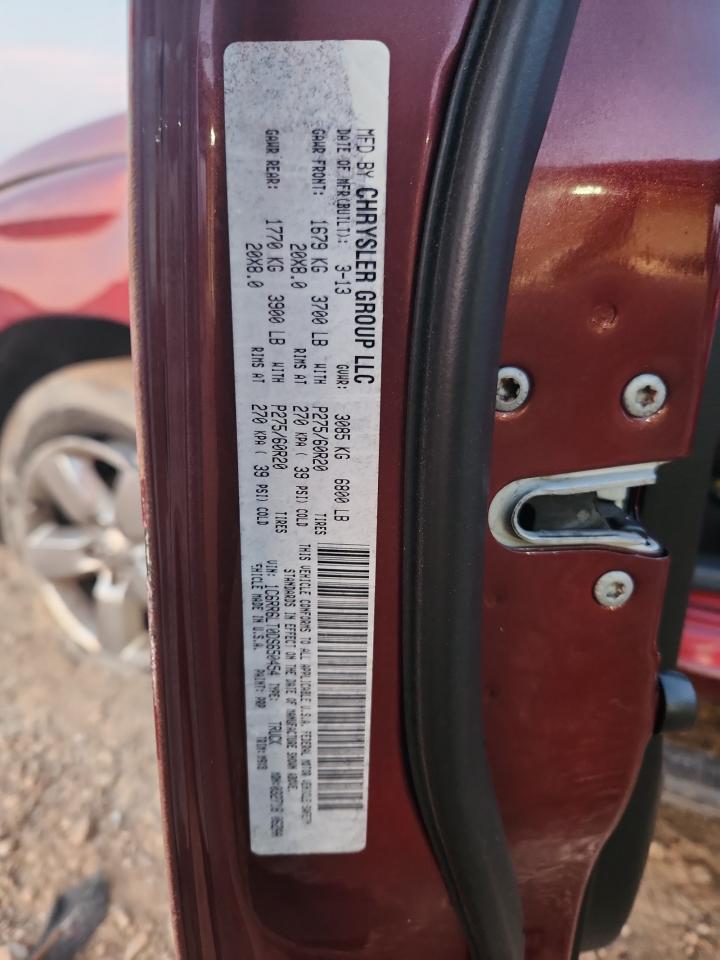 2013 Ram 1500 Slt VIN: 1C6RR6LT0DS650454 Lot: 81093975